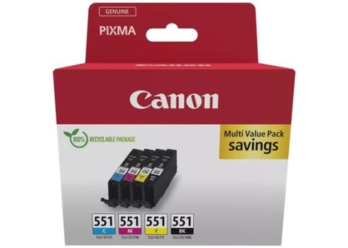 Tint Canon CLI-551 C-M-Y-BK multipakk