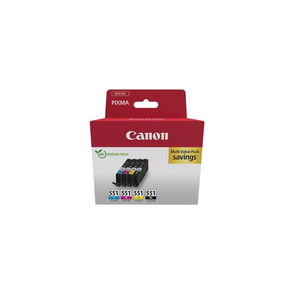 Tint Canon CLI-551 C-M-Y-BK multipakk