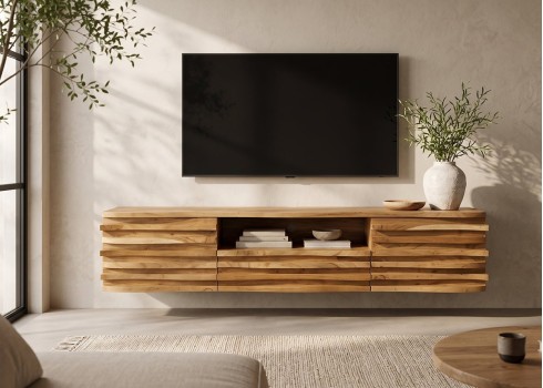 Tv-alus RELIEF akaatsia, mööbel, elutoamööbel, tv-alused, tv-kapp, puidust tv-alus