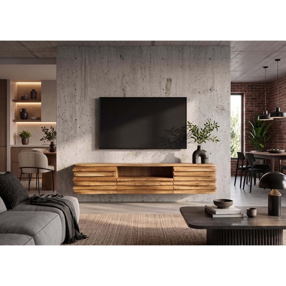 Tv-alus RELIEF akaatsia, mööbel, elutoamööbel, tv-alused, tv-kapp, puidust tv-alus