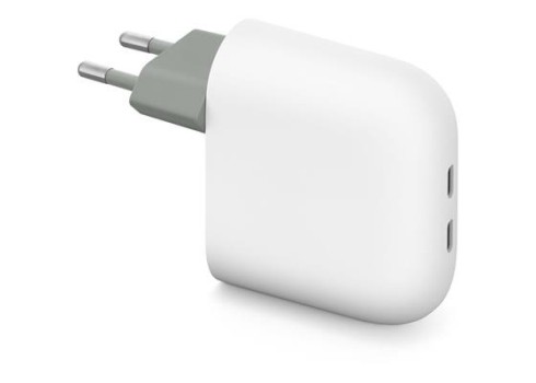 Google 67W Dual USB-C Charger, Snow