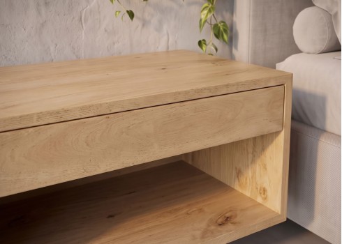 Seinale kinnitatav öökapp PURE mango, mööbel, magamistoamööbel, öökapid, abilaud