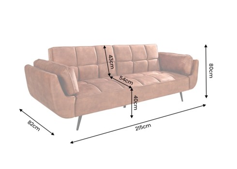 Diivanvoodi BOUTIQUE roostepruun, mööbel, elutoamööbel, diivan, diivanid,