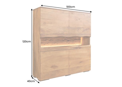 Kapp GRAND mango, 100x40xH120 cm, mööbel, elutoamööbel, kummutid, kapp, kapid