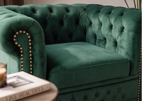 Tugitool CHESTERFIELD roheline, mööbel, elutoamööbel, tugitoolid