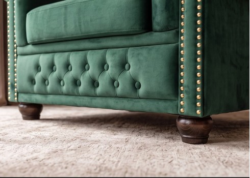 Tugitool CHESTERFIELD roheline, mööbel, elutoamööbel, tugitoolid