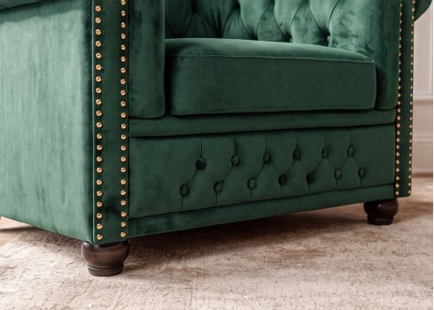Tugitool CHESTERFIELD roheline, mööbel, elutoamööbel, tugitoolid