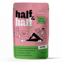 Half&Half Kitten kalkun želees kassi märgtoit 22x100g