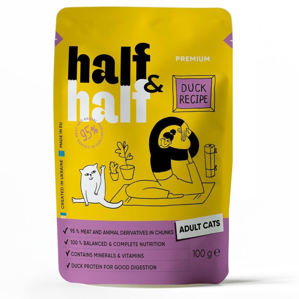 Half&Half Adult part kastmes kassi märtoit 22x100g