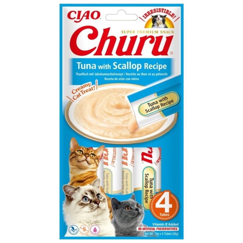Churu kassimaius Cat Tuna&Scallop 4x14g