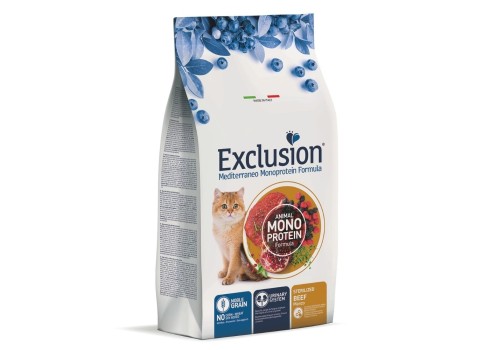 Exclusion Mediterraneo sterilized cat beef kassitoit 12kg