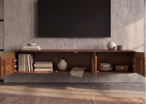 Tv-alus MONZA pruun / kuldne, mööbel, elutoamööbel, tv-alused