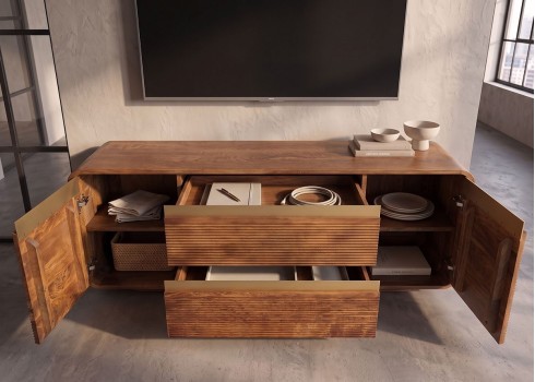Tv-alus MONZA pruun / kuldne, mööbel, elutoamööbel, tv-alused