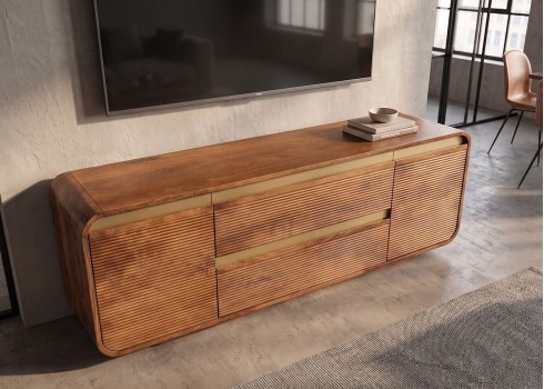 Tv-alus MONZA pruun / kuldne, mööbel, elutoamööbel, tv-alused