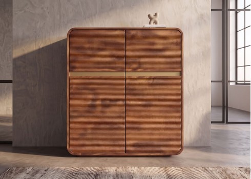 Kapp MONZA pruun / kuldne, 100x38xH120 cm