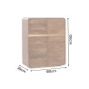 Kapp MONZA pruun / kuldne, 100x38xH120 cm
