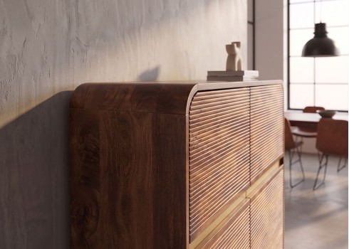 Kapp MONZA pruun / kuldne, 100x38xH120 cm