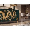 Kummut DRAGON türkiis / kuldne, mööbel, elutoamööbel, kummutid, kummut