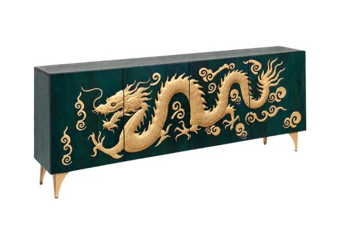 Kummut DRAGON türkiis / kuldne, mööbel, elutoamööbel, kummutid, kummut