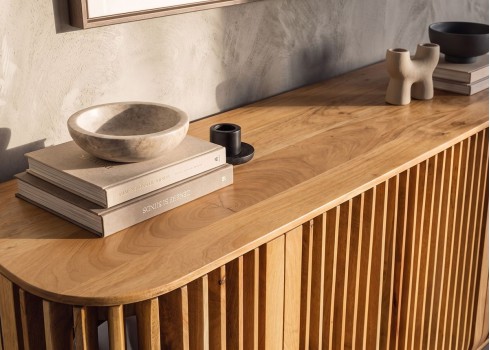 Kummut SCULPTURA naturaalne mango, mööbel, elutoamööbel, kummutid