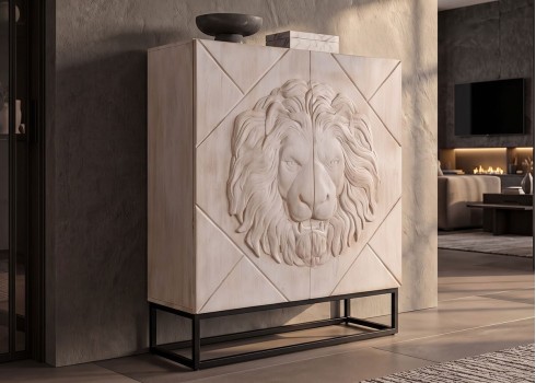 Kapp LION mango / must, mööbel, elutoamööbel, kapid, elutoakapp