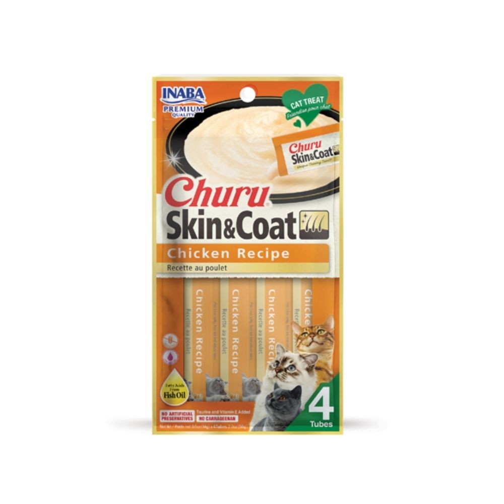 Churu Cat Skin&Coat Chicken maius kassile 4x14g