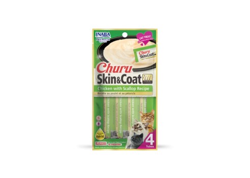 Churu Cat Skin&Coat Chicken&Scallop maius kassile 4x14g