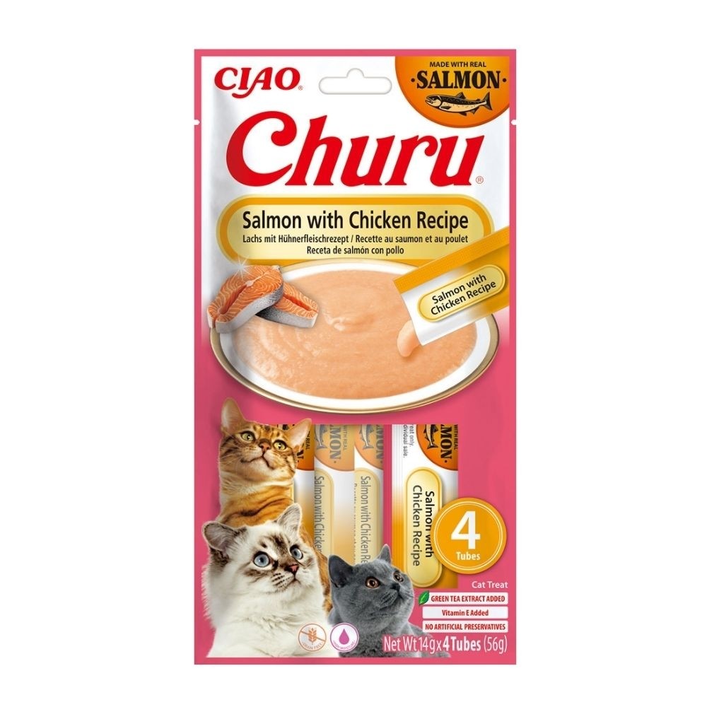 Churu Cat Salmon&Chicken maius kassile 4x14g