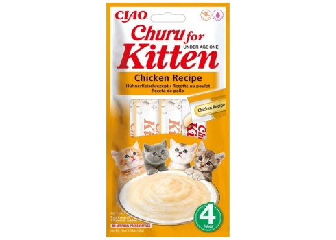 Churu Kitten Chicken maius kassile 4x14g