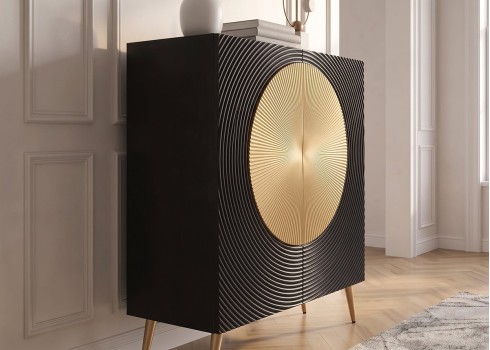 Kapp AURUM must / kuldne, mööbel, elutoamööbel, kapid, mööbel elutuppa
