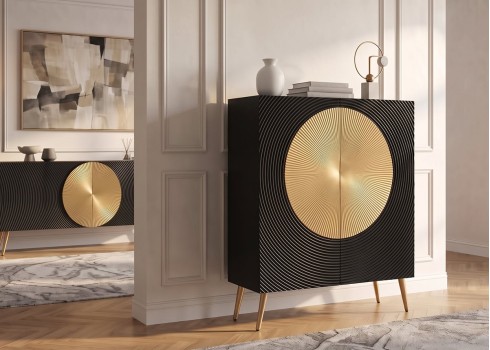 Kapp AURUM must / kuldne, mööbel, elutoamööbel, kapid, mööbel elutuppa
