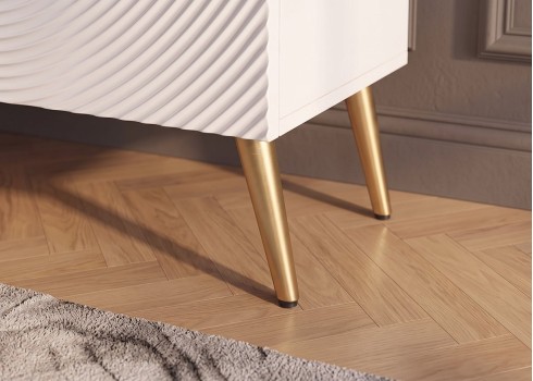 Kapp AURUM valge / kuldne,  mööbel, elutoamööbel, kapid, puidust kapp
