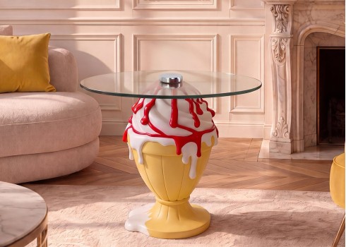 Abilaud SUNDAE kollane, mööbel, elutoamööbel, abilauad, kohvilaud