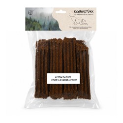Koerustükk kuivatatud veise liharibad koerale 500g
