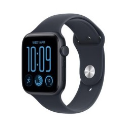 Apple Watch SE 3 5G 44mm Midnight Alu, Blue Sport Band - M-L
