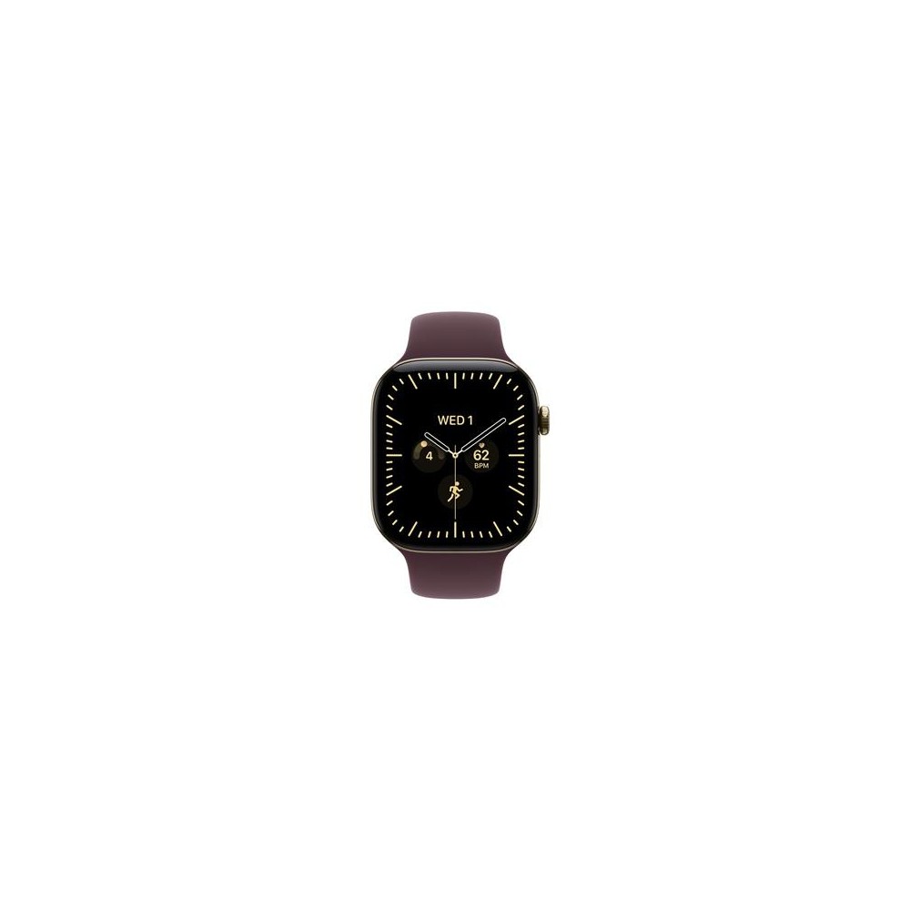 Apple Watch 12 5G 42mm Gold Ti, Burgundy Sport Band - S-M