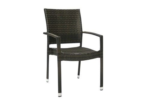 Tool WICKER-3 käetugedega must, HoReCa välimööbel