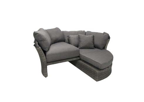 Diivan MUSE 2 varikatusega, wicker aiamööbel, aiamööbli komplekt