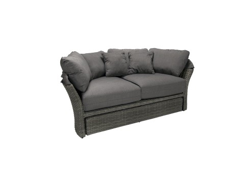 Diivan MUSE 2 varikatusega, wicker aiamööbel, aiamööbli komplekt
