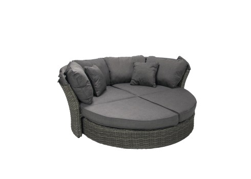 Diivan MUSE 2 varikatusega, wicker aiamööbel, aiamööbli komplekt