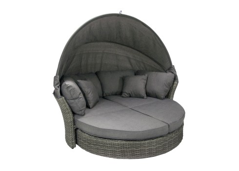 Diivan MUSE 2 varikatusega, wicker aiamööbel, aiamööbli komplekt