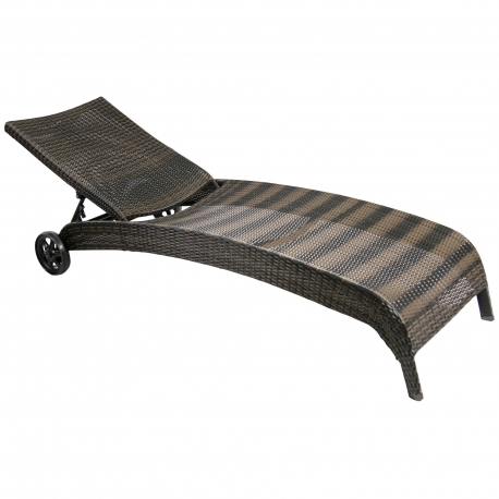 Lamamistool Wicker tumepruun, 73x196x99cm