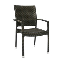 Tool WICKER-3 käetugedega, tumepruun