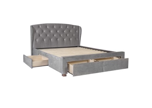 Voodi LOUIS 4-sahtliga 160x200cm, hall