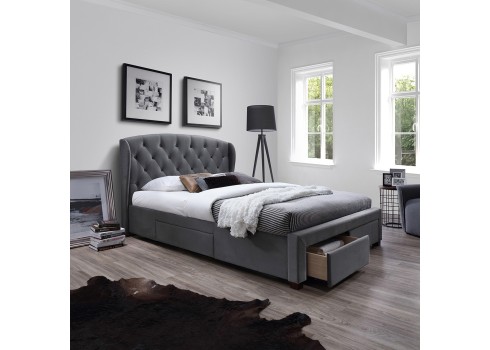 Voodi LOUIS 4-sahtliga 160x200cm, hall