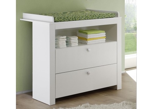 Kummut + mähkimisalus Olivia valge, 96x69xH111 cm