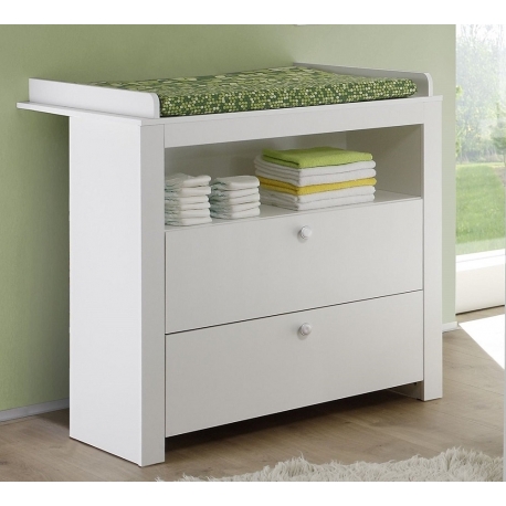 Kummut + mähkimisalus Olivia valge, 96x69xH111 cm