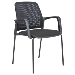 Klienditool FUSION 60x55xH84,5cm, must