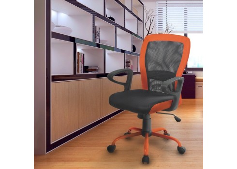 Töötool LENO 60x57xH91-98,5cm, hall-oranž