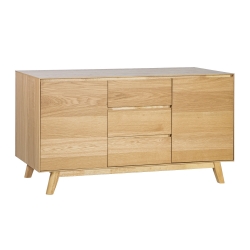 Kummut SKY 2-ukse ja 3-sahtliga 140x45xH75cm, tamm